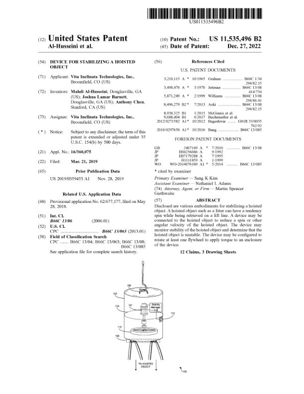 Device for stabilizing a hoisted object
